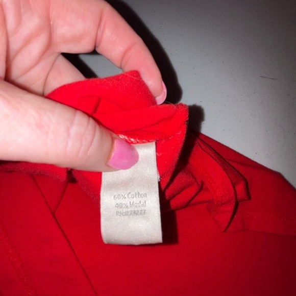 LC Lauren Conrad Red and Orange Midi Dress - Picture 4 of 9